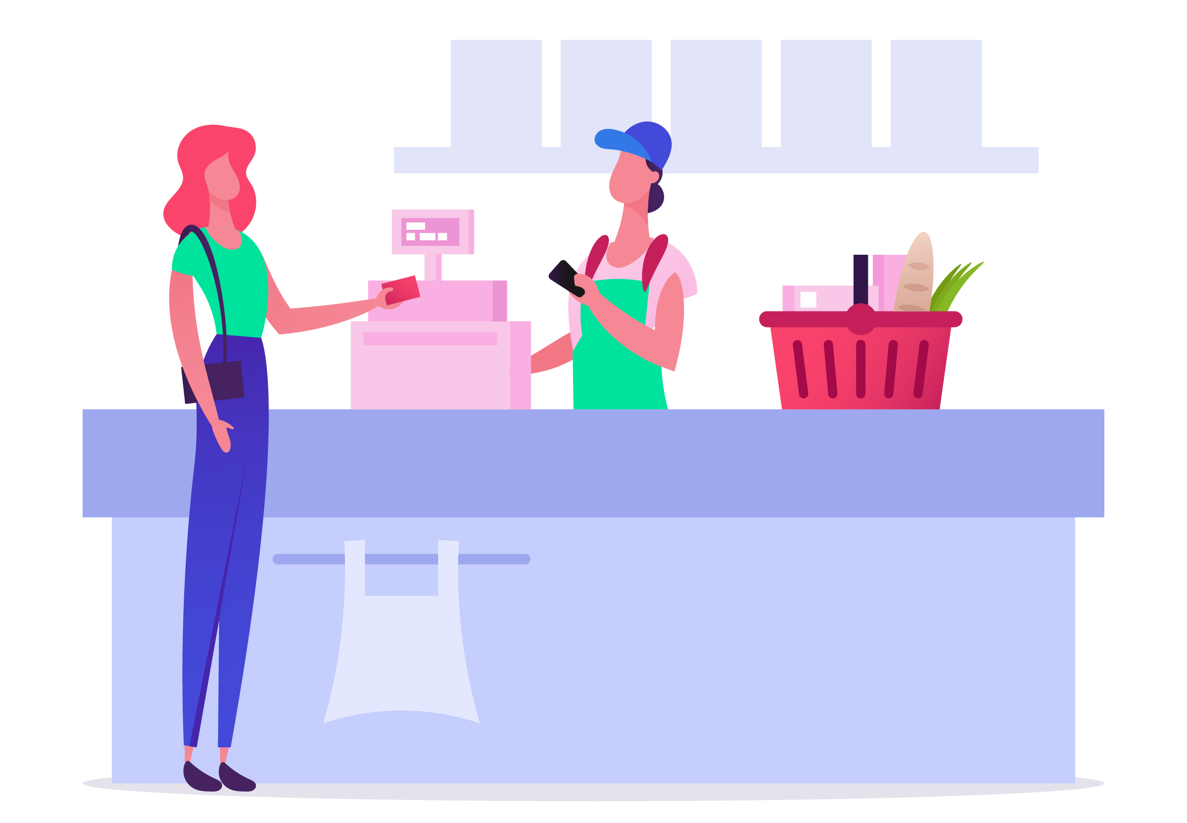 Diseñado para su negocio Persona pagando sus compras con tarjeta